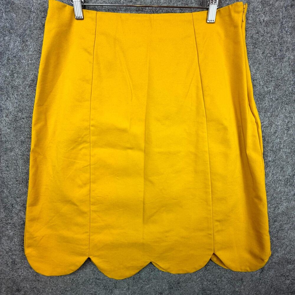 Sweet Salt Petal Skirt Womens Medium Yellow‎ Scalloped Boho Garden Party Modest